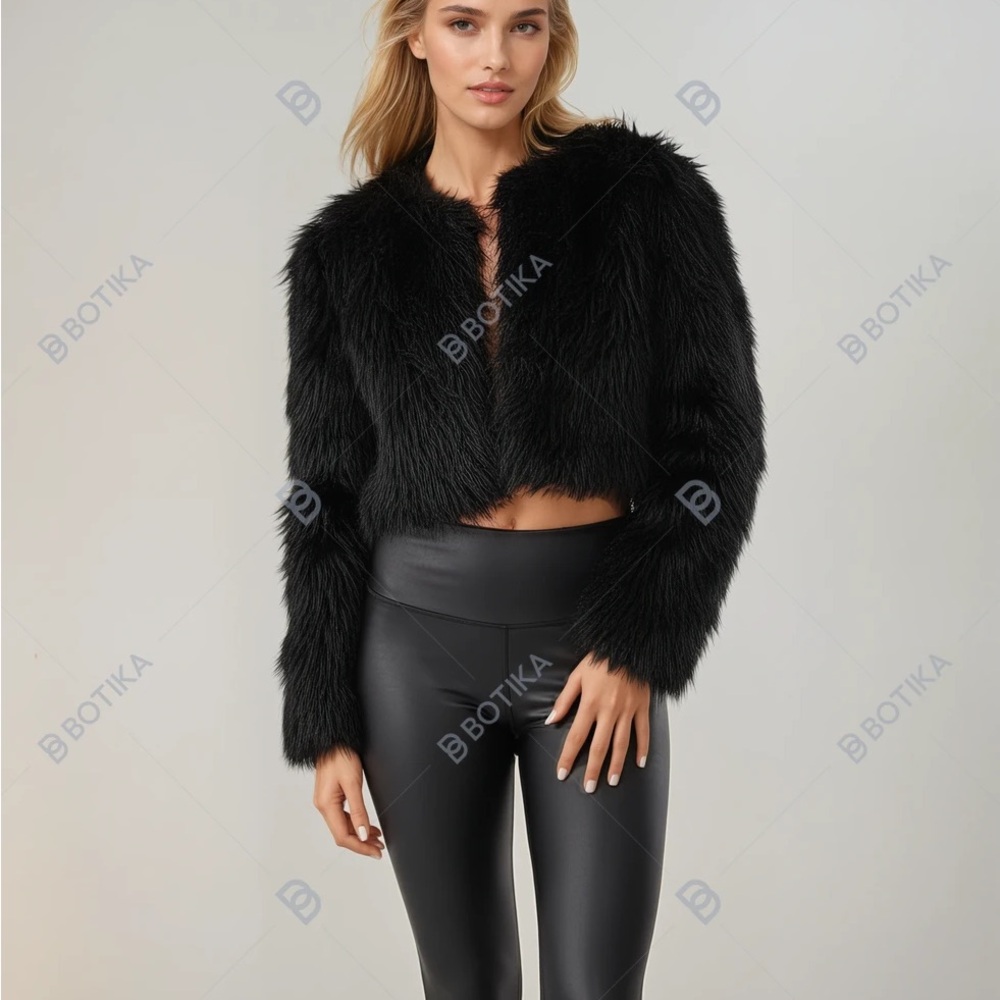 Chic Black Teddy Jacket